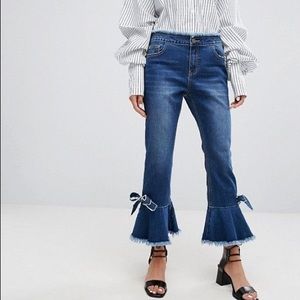 Current Air Ruffle and Bow hem jeans